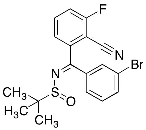N-[(3-Bromophenyl)(2-cyano-3-fluorophenyl)methylene]-2-methyl-2-propanesulfinamide - Chemical structure and product image