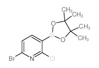 6-Bromo-2-chloro-3-(4,4,5,5-tetramethyl-1,3,2-dioxaborolan-2-yl)pyridine - Chemical structure and product image