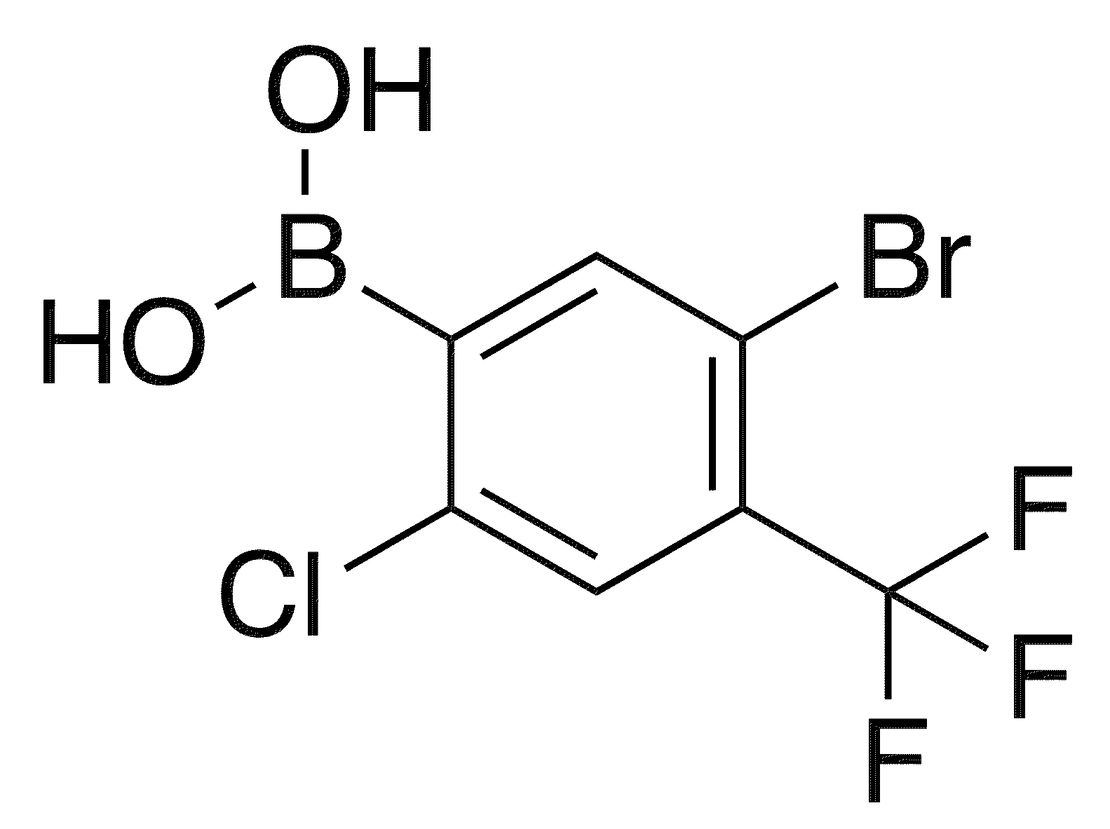 5-Bromo-2-chloro-4-(trifluoromethyl)phenylboronic acid - Chemical structure and product image