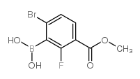 6-Bromo-2-fluoro-3-(methoxycarbonyl)phenylboronic acid - Chemical structure and product image