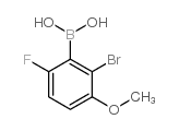 2-Bromo-6-fluoro-3-methoxyphenylboronic acid - Chemical structure and product image
