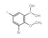 3-Bromo-5-fluoro-2-methoxyphenylboronic acid - Chemical structure and product image