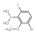 3-Bromo-6-fluoro-2-methoxyphenylboronic acid - Chemical structure and product image