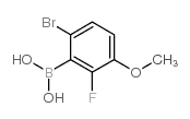 6-Bromo-2-fluoro-3-methoxyphenylboronic acid - Chemical structure and product image