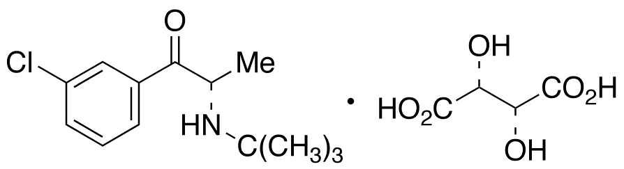 (S)-Bupropion L-Tartaric Acid Salt - Chemical structure and product image