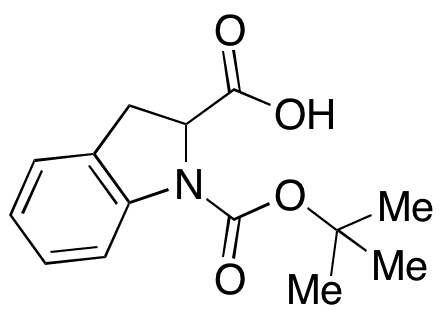 1-(tert-Butoxycarbonyl)-2-indolinecarboxylic Acid - Chemical structure and product image