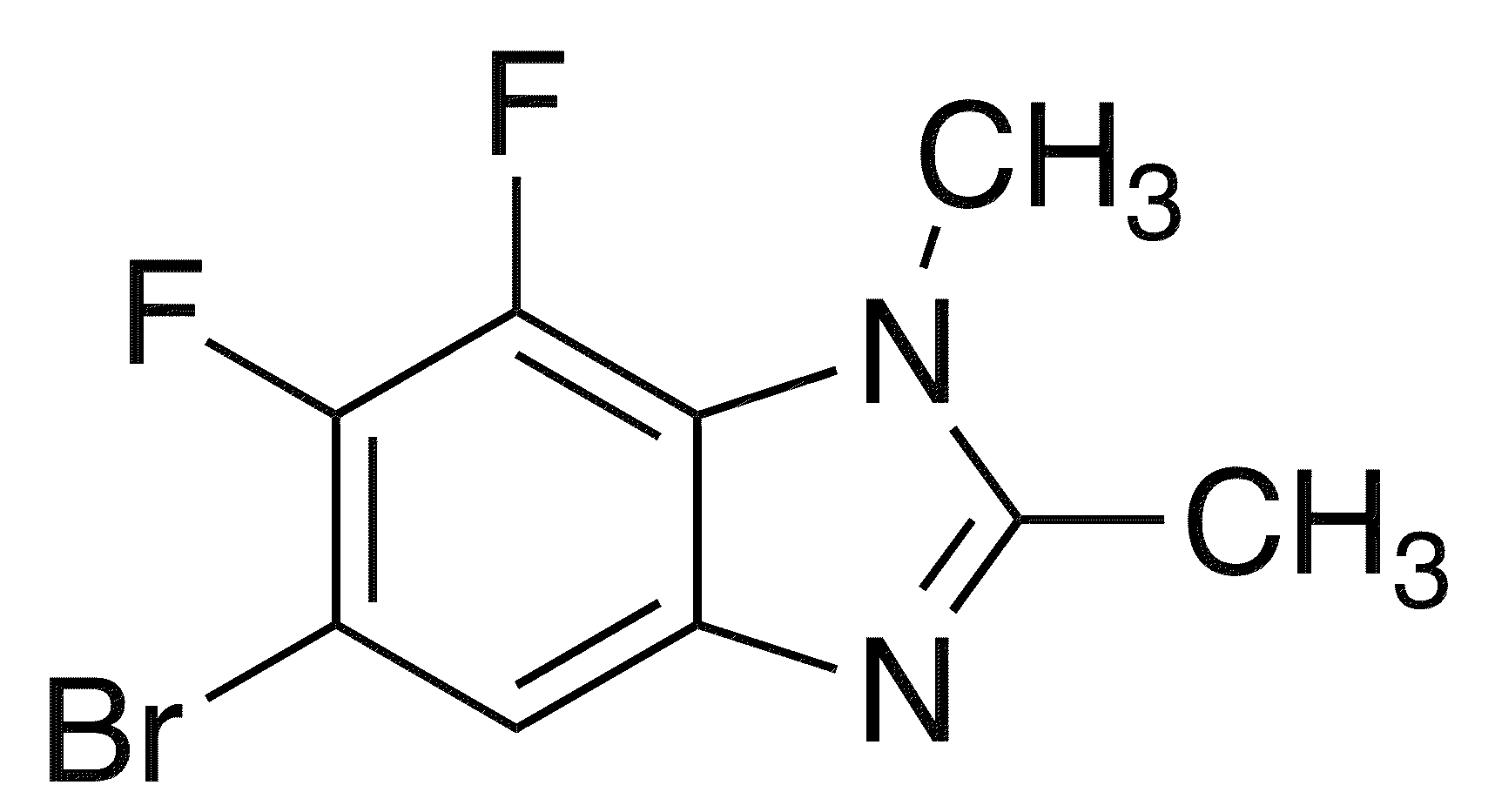 5-Bromo-6,7-difluoro-1,2-dimethyl-1,3-benzodiazole - Chemical structure and product image