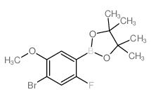 4-Bromo-2-fluoro-5-methoxyphenylboronic Acid Pinacol Ester - Chemical structure and product image