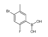 4-Bromo-2-fluoro-5-methylphenylboronic acid - Chemical structure and product image