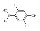 5-Bromo-2-fluoro-4-methylphenylboronic acid - Chemical structure and product image