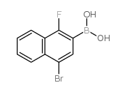4-Bromo-1-fluoronaphthalene-2-boronic acid - Chemical structure and product image
