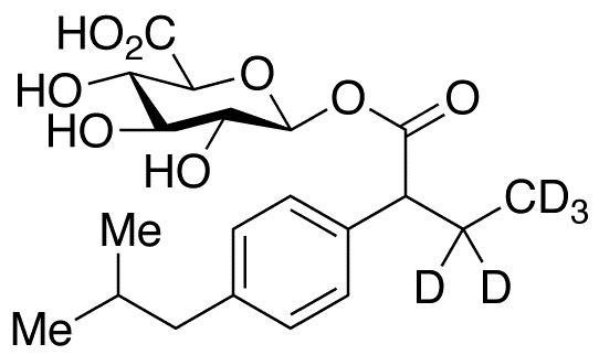 Butibufen-d5 Acyl-beta-D-glucuronide(Mixture of Diastereomers) - Chemical structure and product image