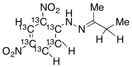 2-Butanone-13C6 2,4-Dinitrophenylhydrazone - Chemical structure and product image