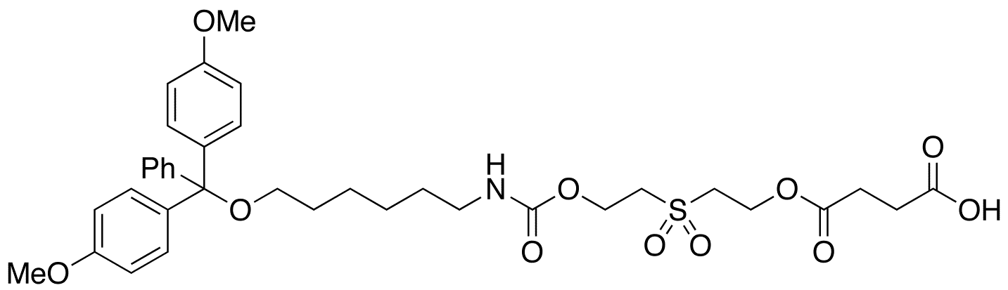 Butanedioic Acid 1-[16,16-Bis(4-methoxyphenyl)-3,3-dioxido-7-oxo-16-phenyl-6,15-dioxa-3-thia-8-azahexadec-1-yl] Ester - Chemical structure and product image
