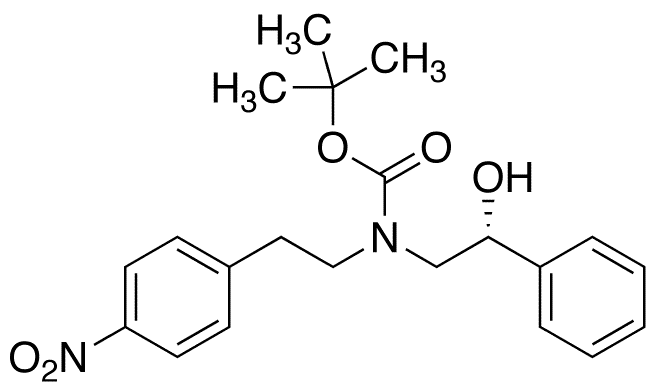 (N-tert-Butoxycarbonyl-N-[(1 R)-hydroxy-1-phenyl)ethyl])-4-nitrophenylethylamine - Chemical structure and product image