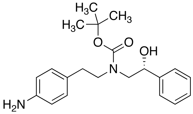 (N-tert-Butoxycarbonyl-N-[(1â€™R)-hydroxy-1-phenyl)ethyl])-4-aminophenylethylamine - Chemical structure and product image