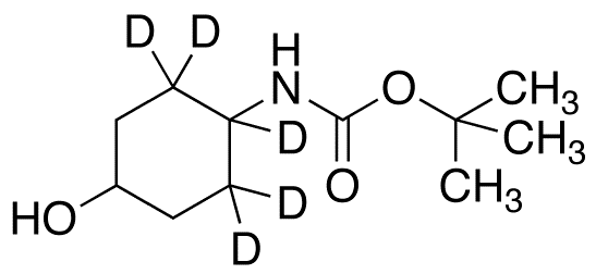 4-[(tert-Butoxycarbonyl)amino]cyclohexanol-d5 (Mixture of Diastereomers) - Chemical structure and product image