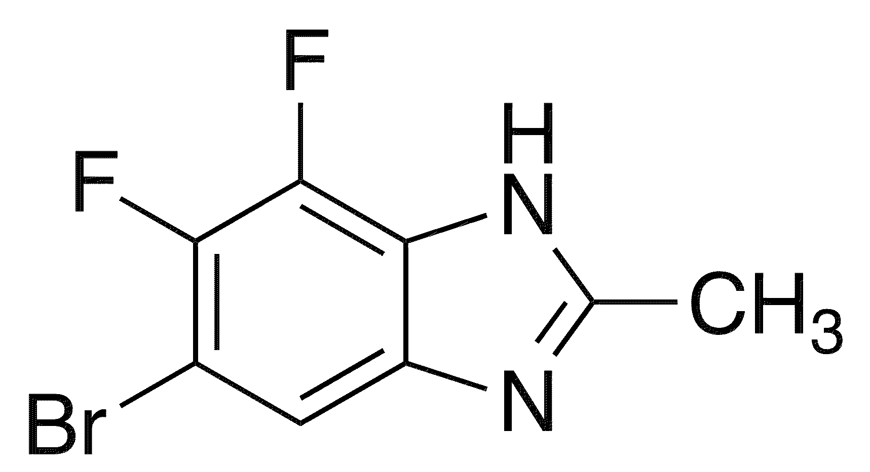5-Bromo-6,7-difluoro-2-methyl-1H-benzimidiazole - Chemical structure and product image