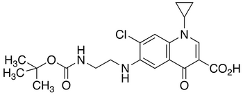 6-[(2-tert-Butoxycarbonylaminoethyl)amino]-7-chloro-1-cyclopropyl-1,4-dihydro-4-oxo-quinoline-3-carboxylic Acid - Chemical structure and product image