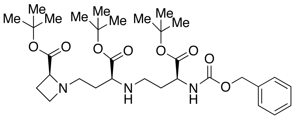 (2S,3S,3)-N-[3-[3-tert-Butoxycarbonyl-3-benzyloxycarbonylamino(propylamino)]-3-tert-butoxycarbonylpropyl]azetidine-2-carboxylic Acid tert-Butyl Ester - Chemical structure and product image