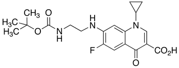 N-(tert-Butoxycarbonyl) Desethylene Ciprofloxacin - Chemical structure and product image