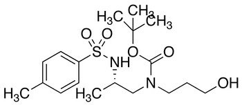 (S)-3-{N-(tert-Butoxycarbonyl)-N-[2-(N-p-toluenesulfonyl)aminopropyl]amino-1-propanol - Chemical structure and product image