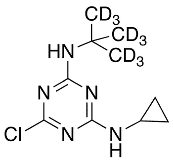 2-(tert-Butylamino)-4-chloro-6-cyclopropylamino-1,3,5-triazine-d9 - Chemical structure and product image