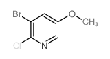 3-Bromo-2-chloro-5-methoxypyridine - Chemical structure and product image