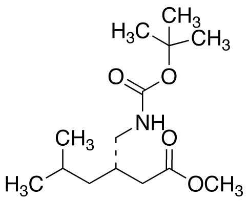 (S)-N-tert-Butoxycarbonyl Pregabalin Methyl Ester - Chemical structure and product image