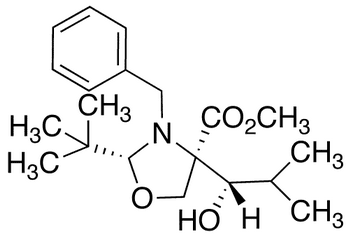 (2R,4S)-2-t-Butyl-N-benzyl-4-[1-(S)-hydroxy-2-methylpropyl]-oxazolidine-4-carboxylic Acid, Methyl Ester - Chemical structure and product image