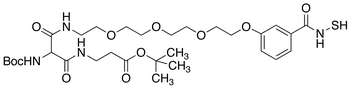 tert-Butyl 14-(N-Boc-amino)-1-[3-(((2,5-dioxopyrrolidin-1-yl)oxy)carbonyl)phenoxy]-13,15-dioxo-3,6,9-trioxa- 12,16-diazanonadecan-19-oate - Chemical structure and product image