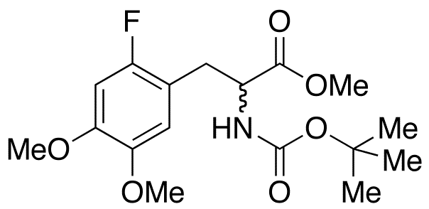 rac N-tert-Butoxycarbonyl-2-fluoro-5-methoxy-4-O-methyl-tyrosine Methyl Ester - Chemical structure and product image