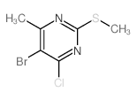 5-Bromo-4-chloro-6-methyl-2-(methylthio)pyrimidine - Chemical structure and product image