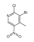 3-Bromo-2-chloro-4-methyl-5-nitropyridine - Chemical structure and product image
