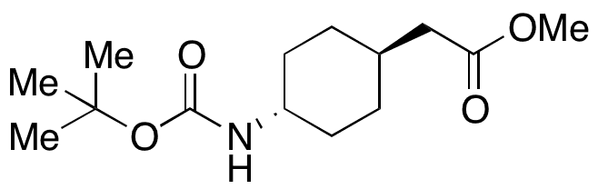trans-2-[4-[(tert-Butoxycarbonyl)amino]cyclohexyl]acetic Acid Methyl Ester - Chemical structure and product image