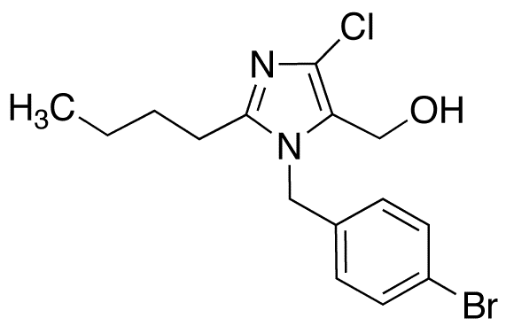 2-Butyl-1-(4-bromobenzyl)-4-chloro-5-(hydroxymethyl)-1H-imidazole - Chemical structure and product image