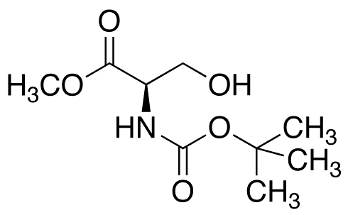 N-tert-Butoxycarbonyl-D-Serine Methyl Ester - Chemical structure and product image