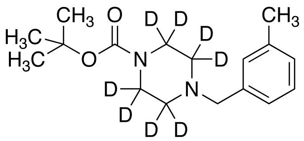 N-tert-Butoxycarbonyl 1-(3-Methylbenzyl)piperazine-d8 - Chemical structure and product image