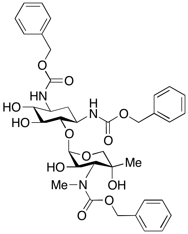Tris-N-benzyloxycarbonyl Garamine - Chemical structure and product image