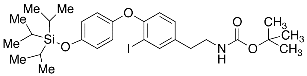 N-tert-Butoxycarbonyl-O-triisopropylsilyl 3-iodothyronamine - Chemical structure and product image