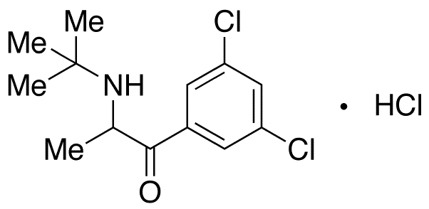 2-(tert-Butylamino)-3,5-dichloropropiophenone Hydrochloride - Chemical structure and product image
