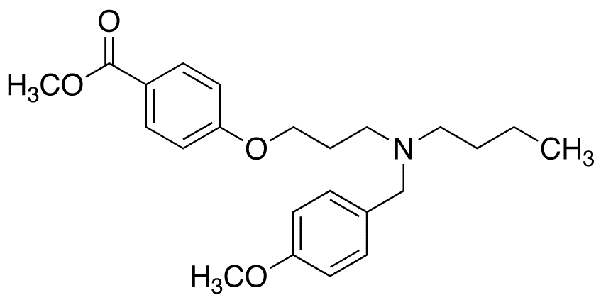 4-[3-[Butyl(4-methoxyphenyl)methyl]aminopropoxy]-benzoic Acid Methyl Ester - Chemical structure and product image