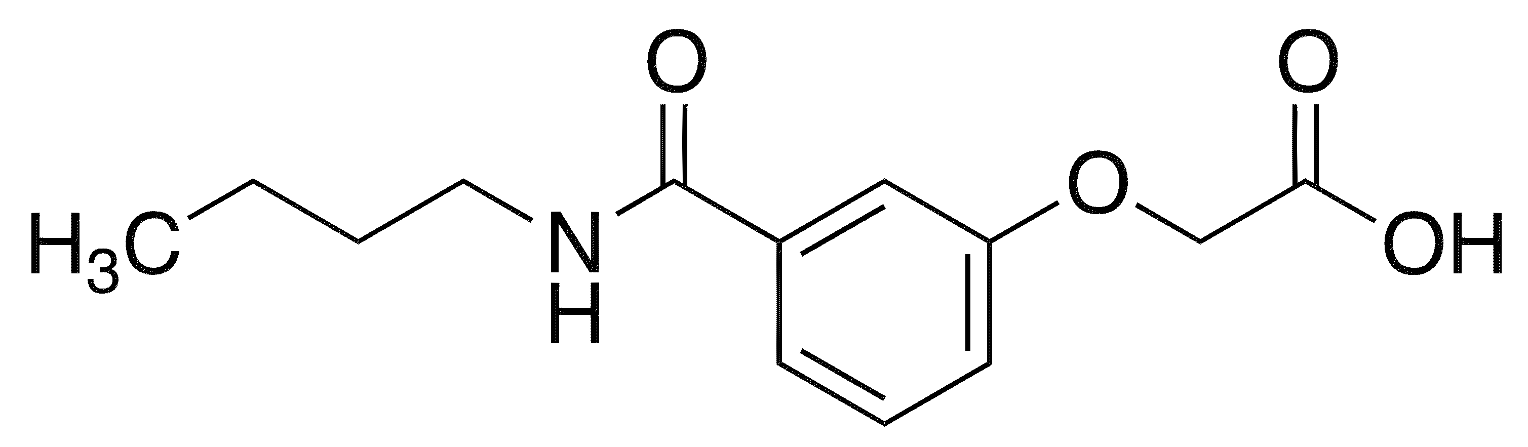 3-(Butylcarbamoyl)phenoxyacetic acid - Chemical structure and product image