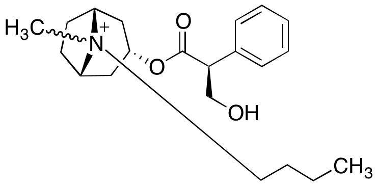 [3(S)-endo]-8-Butyl-3-(3-hydroxy-1-oxo-2-phenylpropoxy)-8-methyl-8-Azoniabicyclo[3.2.1]octane - Chemical structure and product image