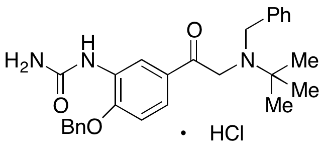 1-(5-(2-(Benzyl(tert-butyl)amino)acetyl)-2-(benzyloxy)phenyl)urea Hydrochloride - Chemical structure and product image