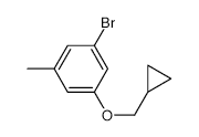 1-Bromo-3-(cyclopropylmethoxy)-5-methylbenzene - Chemical structure and product image