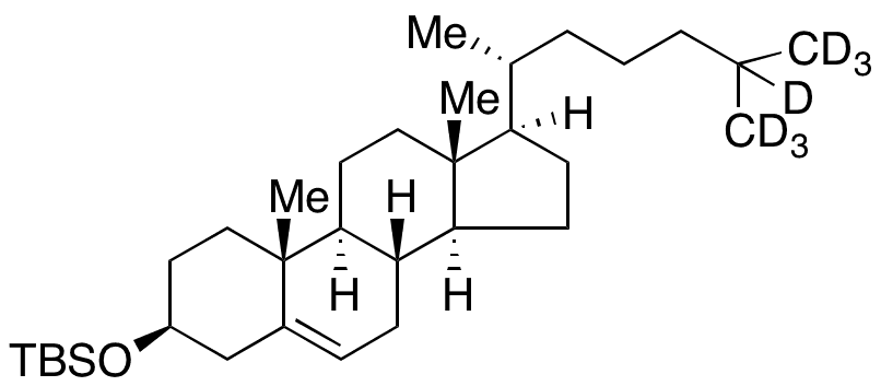3-O-tert-Butyldimethylsilyl Cholesterol-d7 - Chemical structure and product image