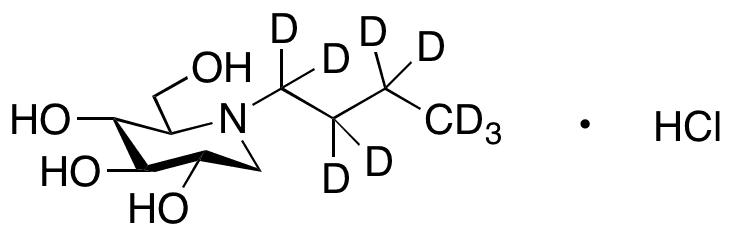 N-Butyldeoxynojirimycin Hydrochloride-d9 - Chemical structure and product image