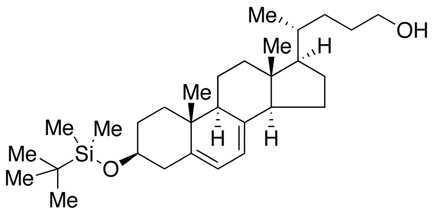(3beta)-3-[(tert-Butyldimethylsilyl)oxy]-chola-5,7-dien-24-ol - Chemical structure and product image