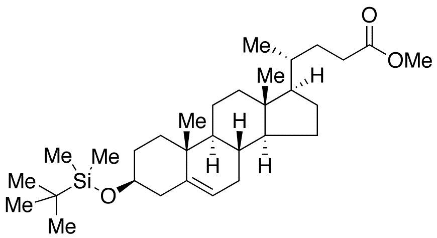 (3beta)-3-(tert-Butyldimethylsilyl)oxy-chol-5-en-24-oic Acid Methyl Ester - Chemical structure and product image